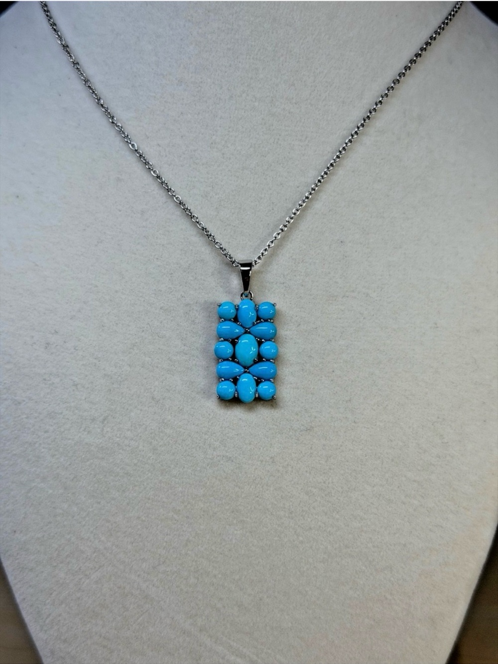 Generation Gems Sleeping Beauty Turquoise Tag Necklace